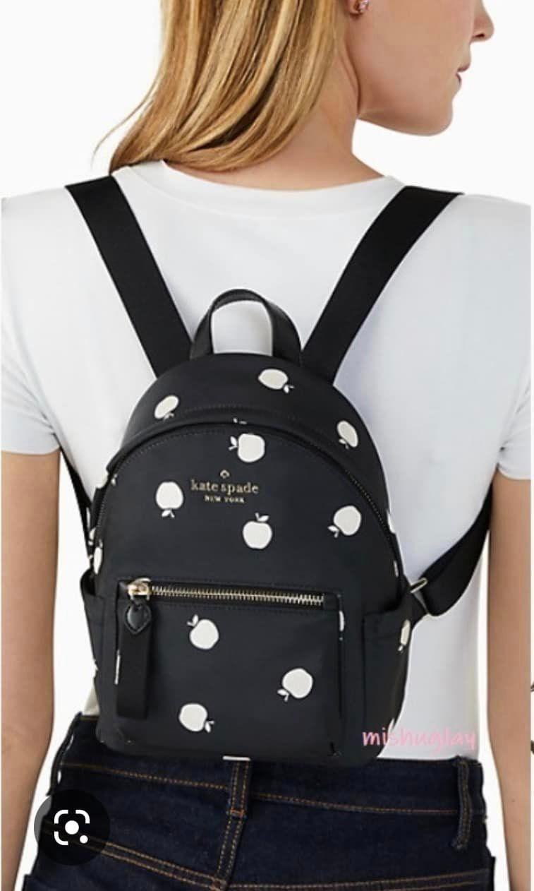 Kate Spade Chelsea Nylon Apple Print Mini Backpack