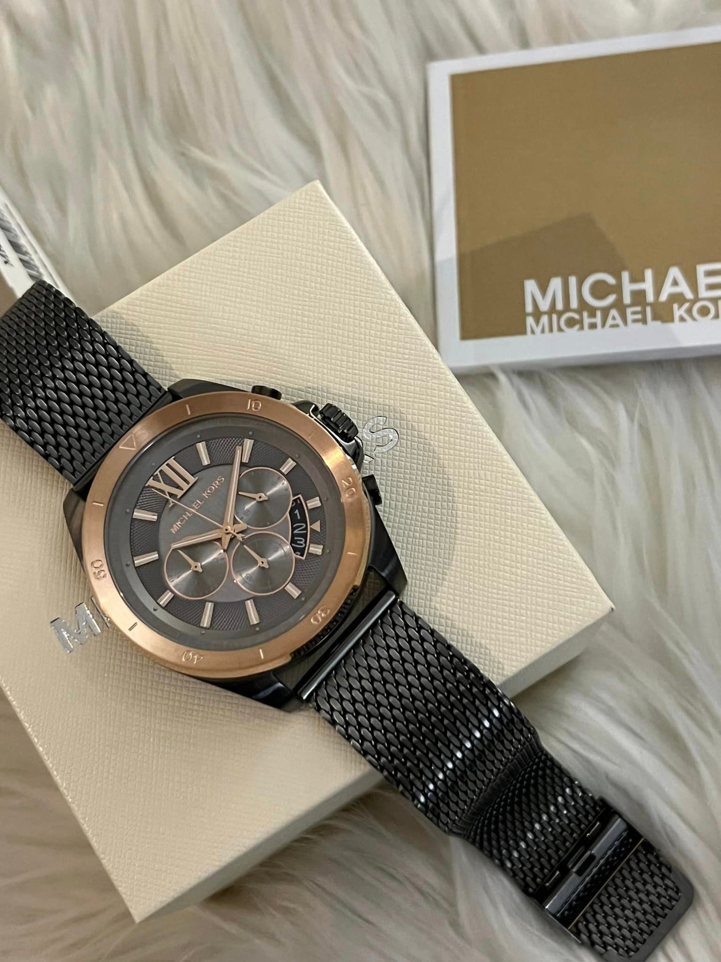 Michael Kors Men’s Oversized Brecken Gunmetal Mesh Watch