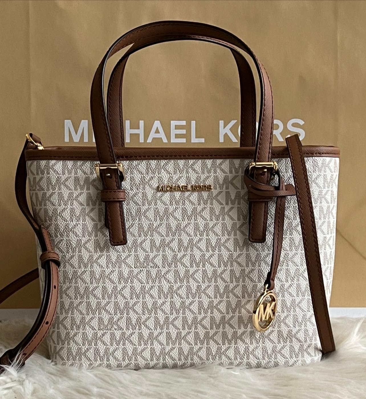 Michael Kors Jet Set XS Logo Top-Zip Tote Bag