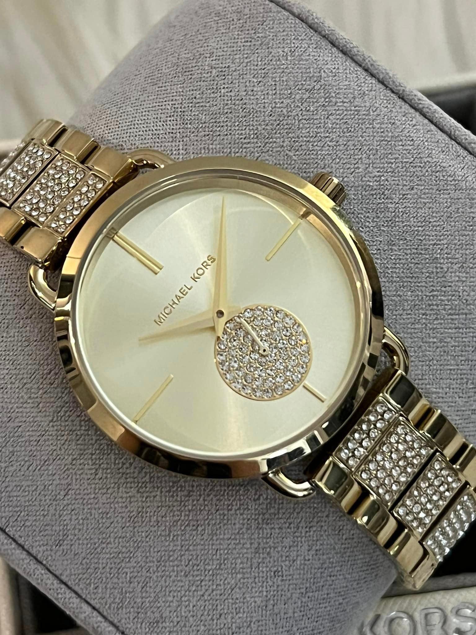 Michael kors portia stainless steel watch best sale