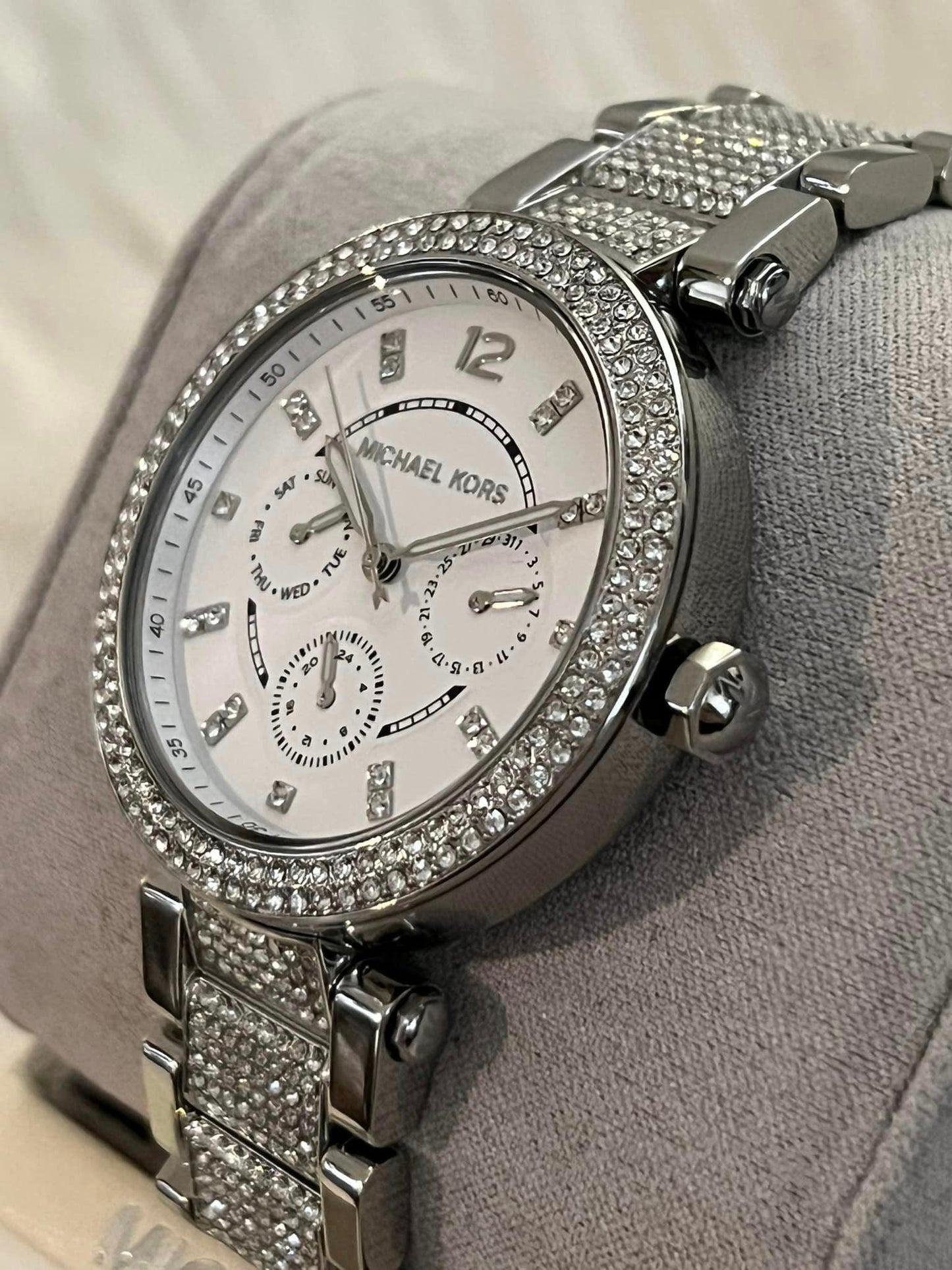 Michael Kors Women’s Parker Multifunction Silver-Tone Watch