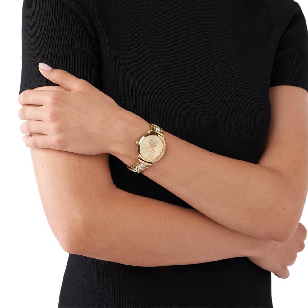 Michael Kors Women’s Portia Gold-Tone Stainless Steel Watch