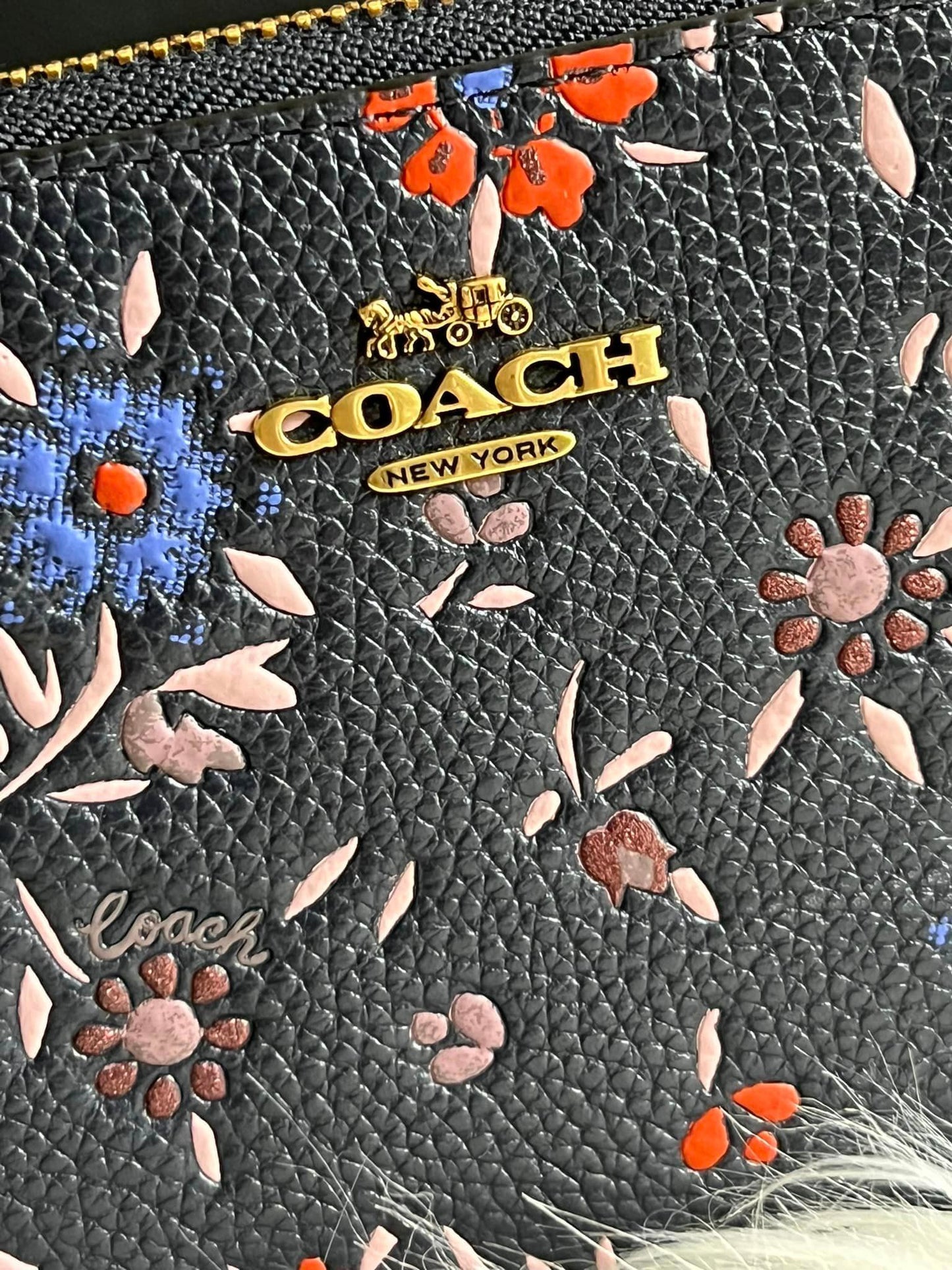 Coach Accordion Zip Wallet with Wildflower Print