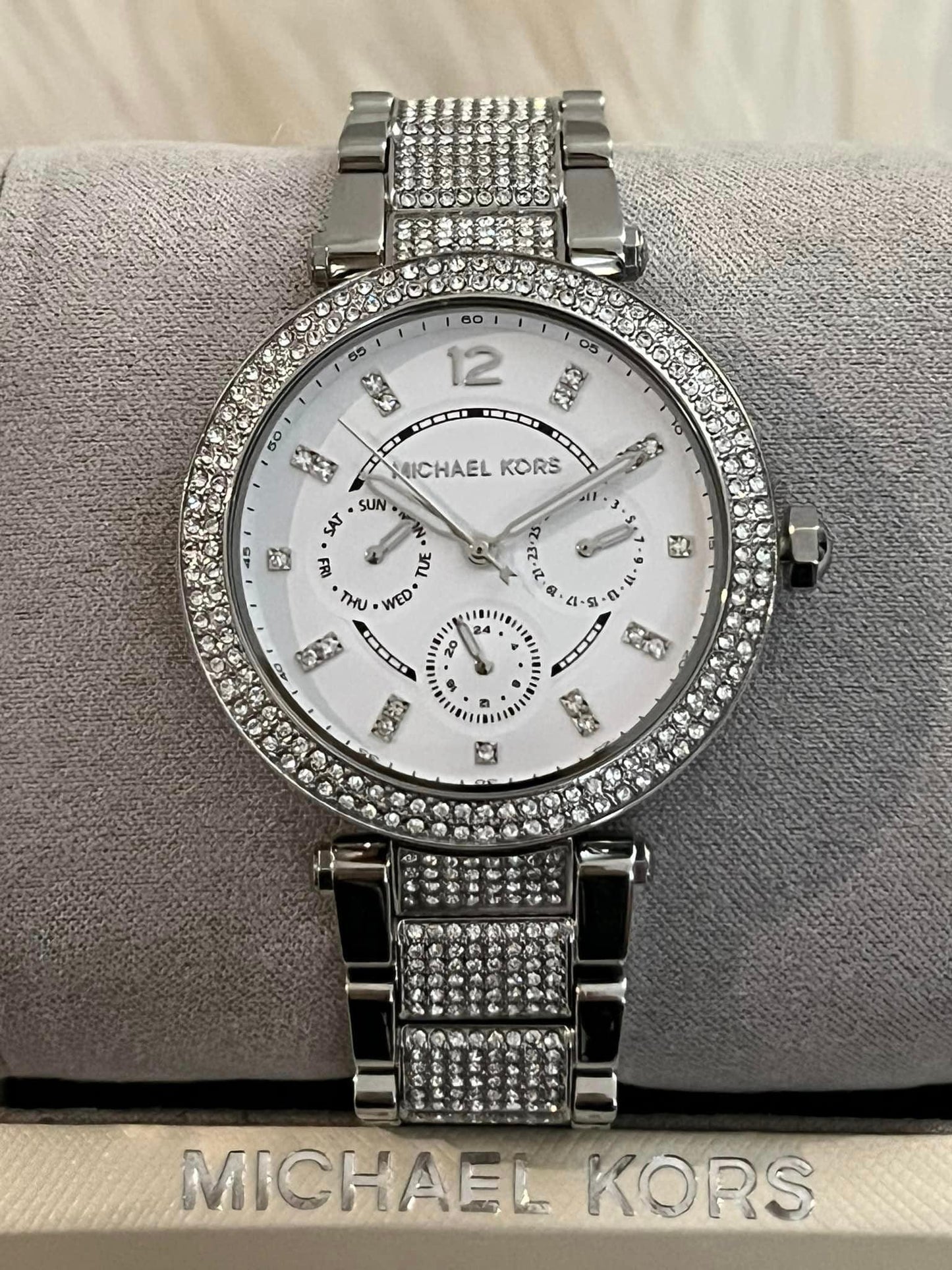 Michael Kors Women’s Parker Multifunction Silver-Tone Watch