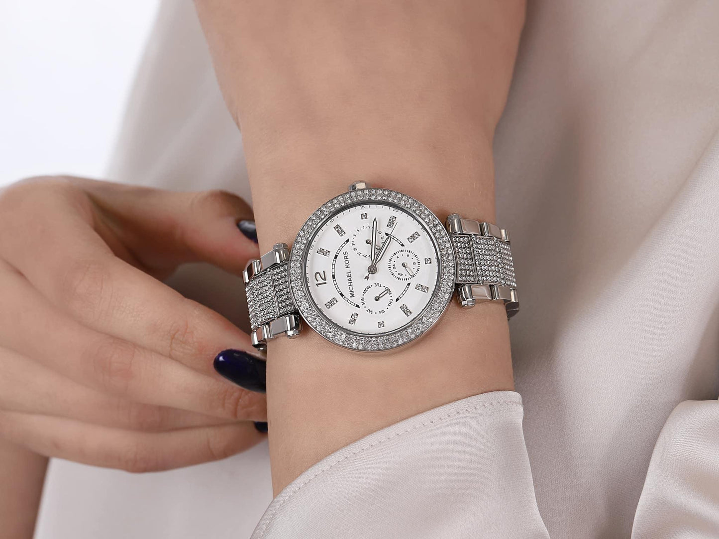 Michael Kors Women’s Parker Multifunction Silver-Tone Watch