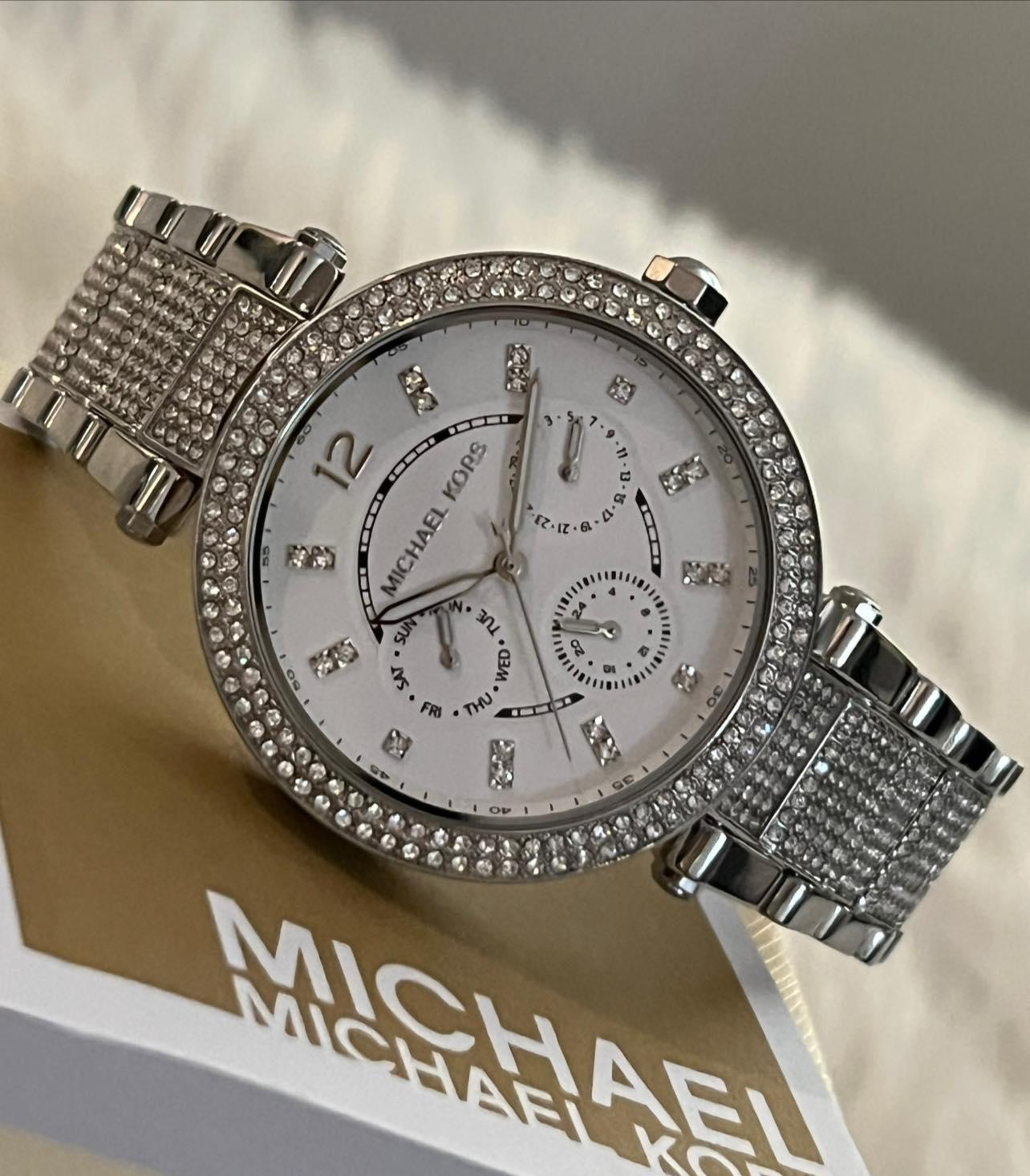 Michael Kors Women’s Parker Multifunction Silver-Tone Watch