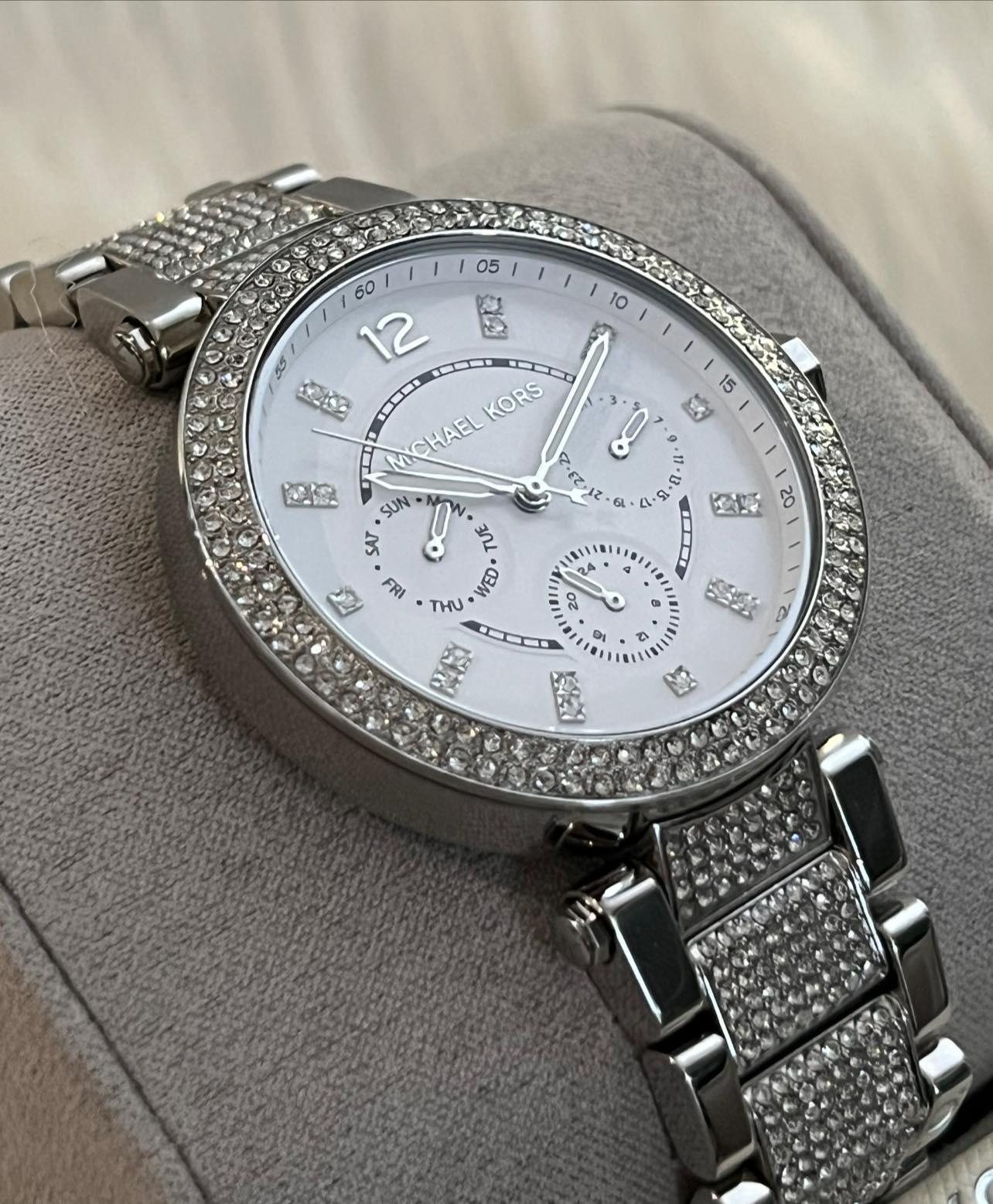 Michael Kors Women’s Parker Multifunction Silver-Tone Watch
