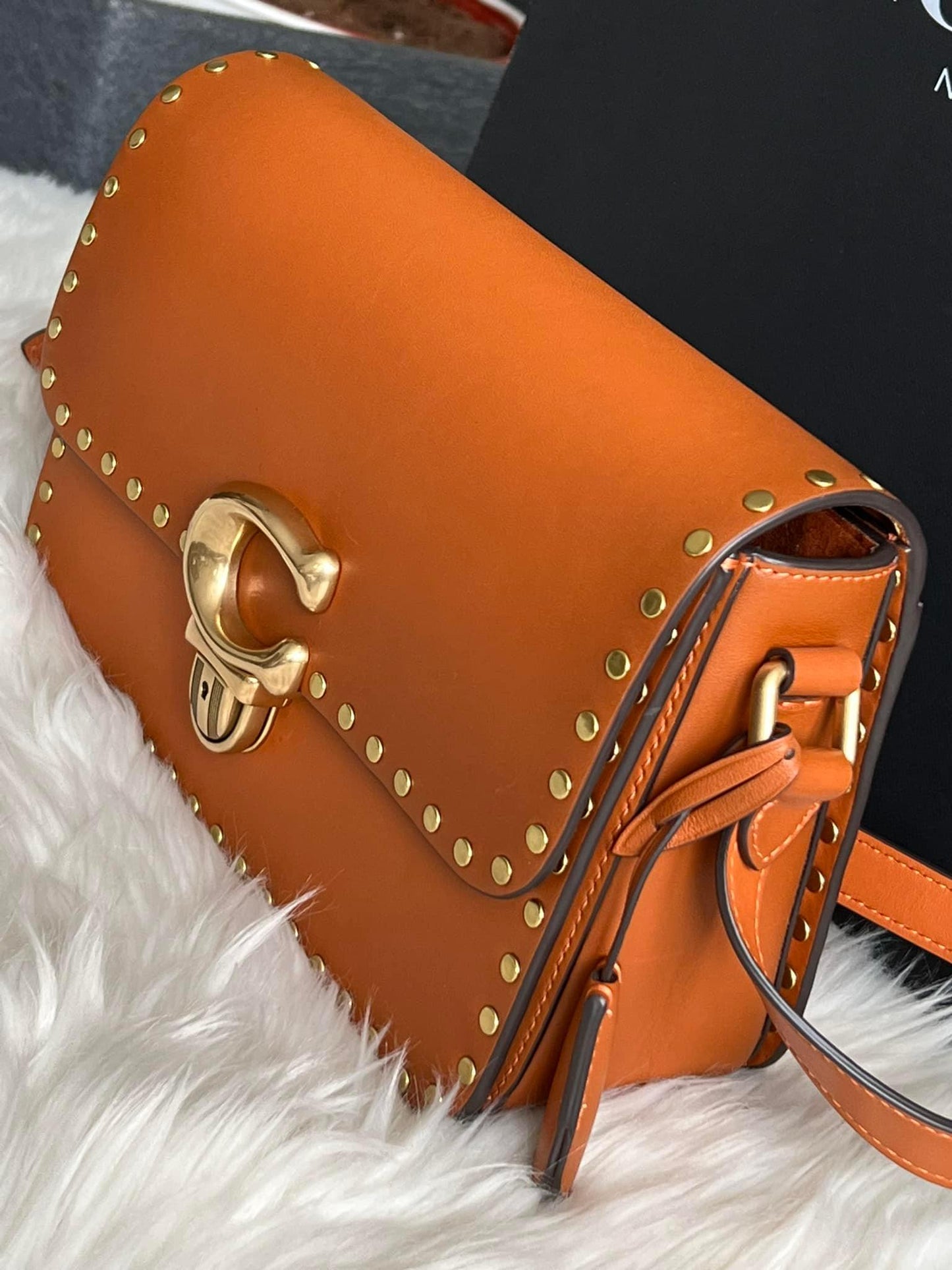 Coach Studio Shoulder Bag with Rivets