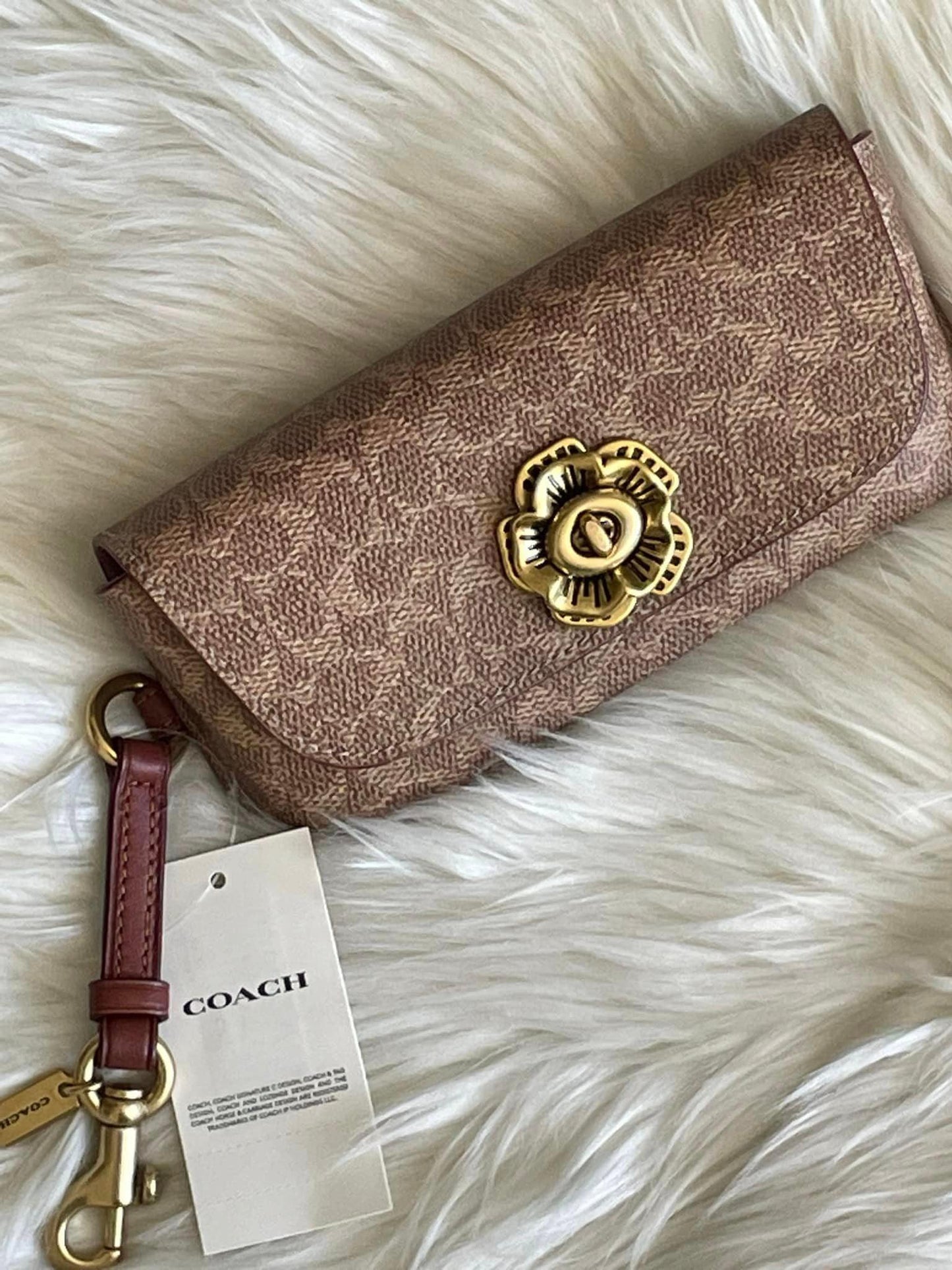 Coach Sunglass Case Bag Charm in Signature Canvas