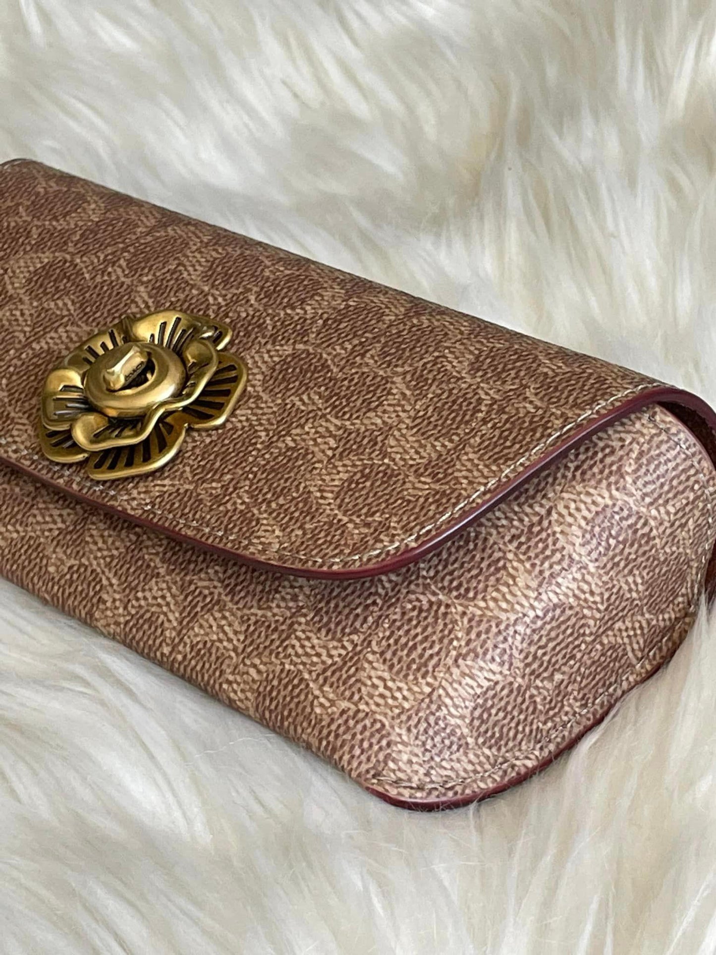 Coach Sunglass Case Bag Charm in Signature Canvas