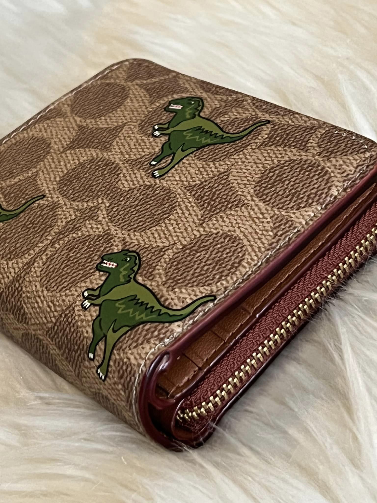 Coach on sale wallet dinosaur