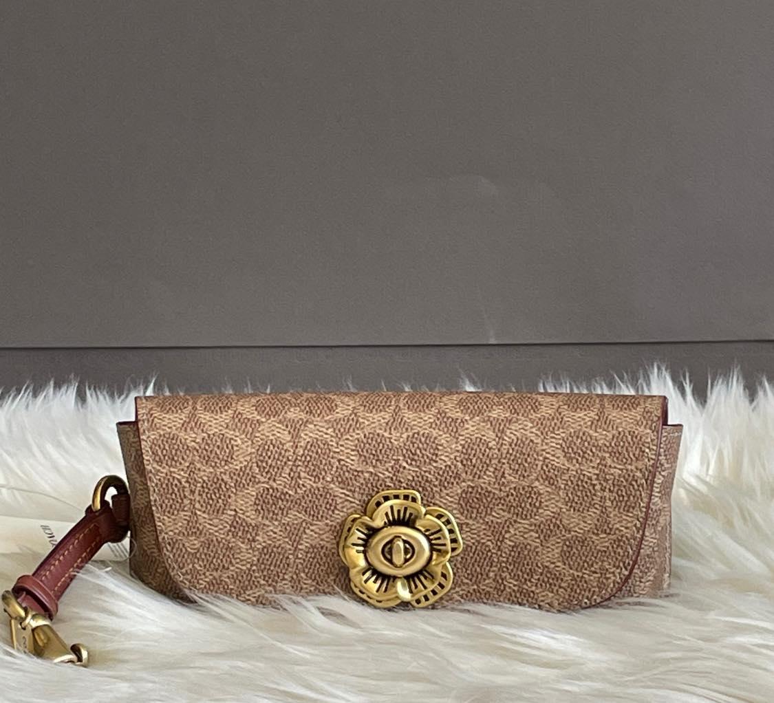 Coach Sunglass Case Bag Charm in Signature Canvas