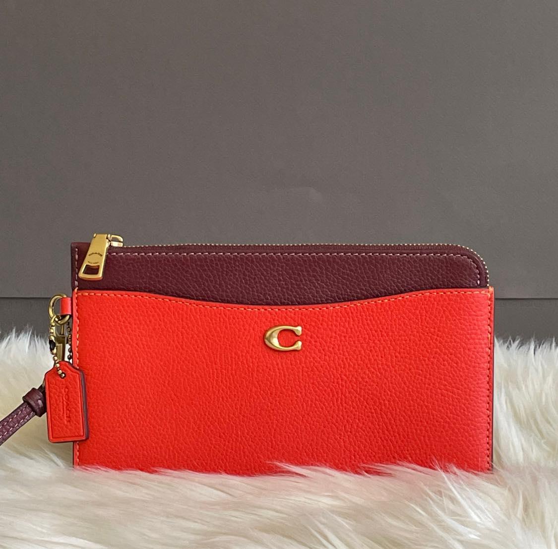 Coach L Zip Wristlet in Colorblock