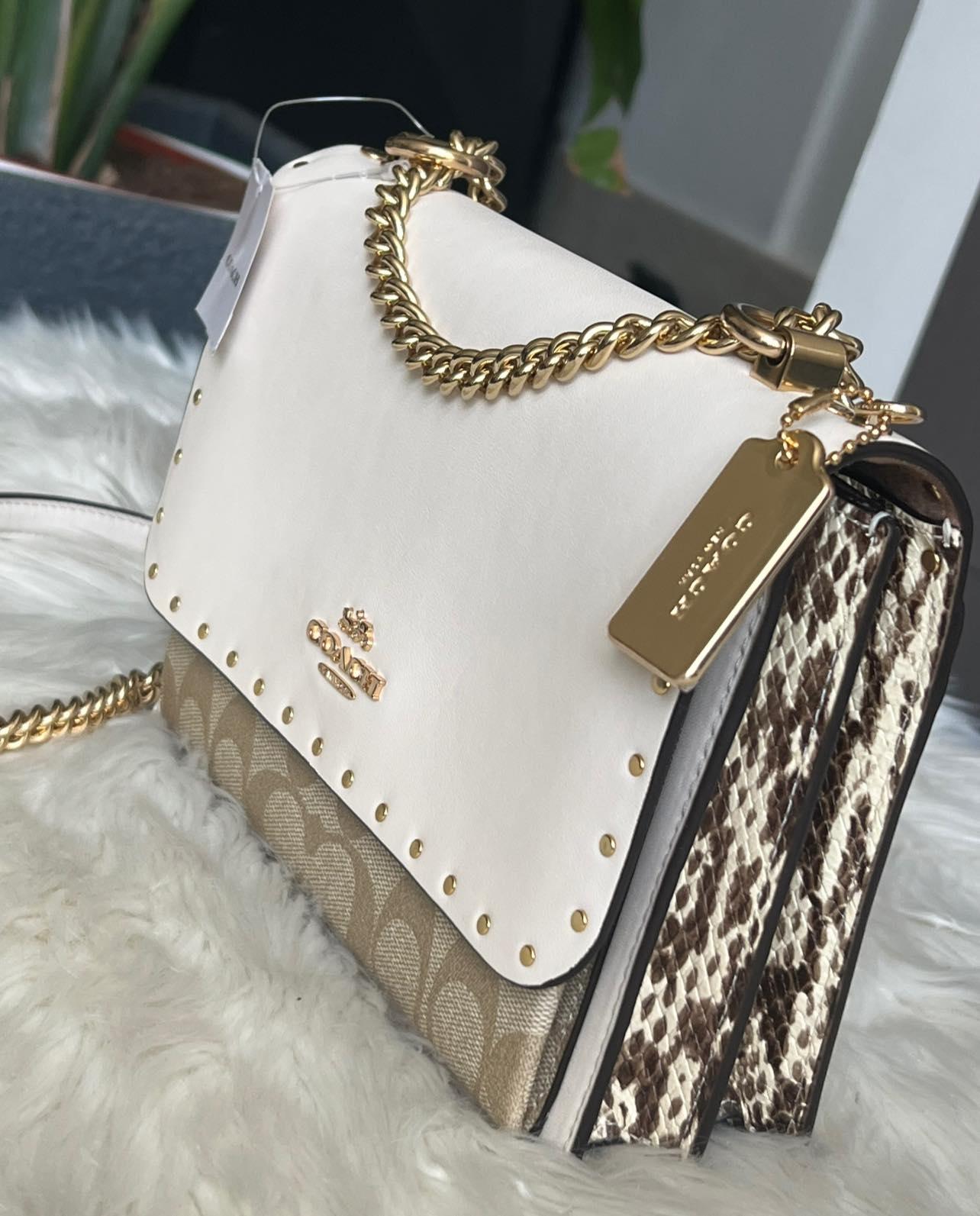 Coach Klare Crossbody in Signature Canvas with Rivets