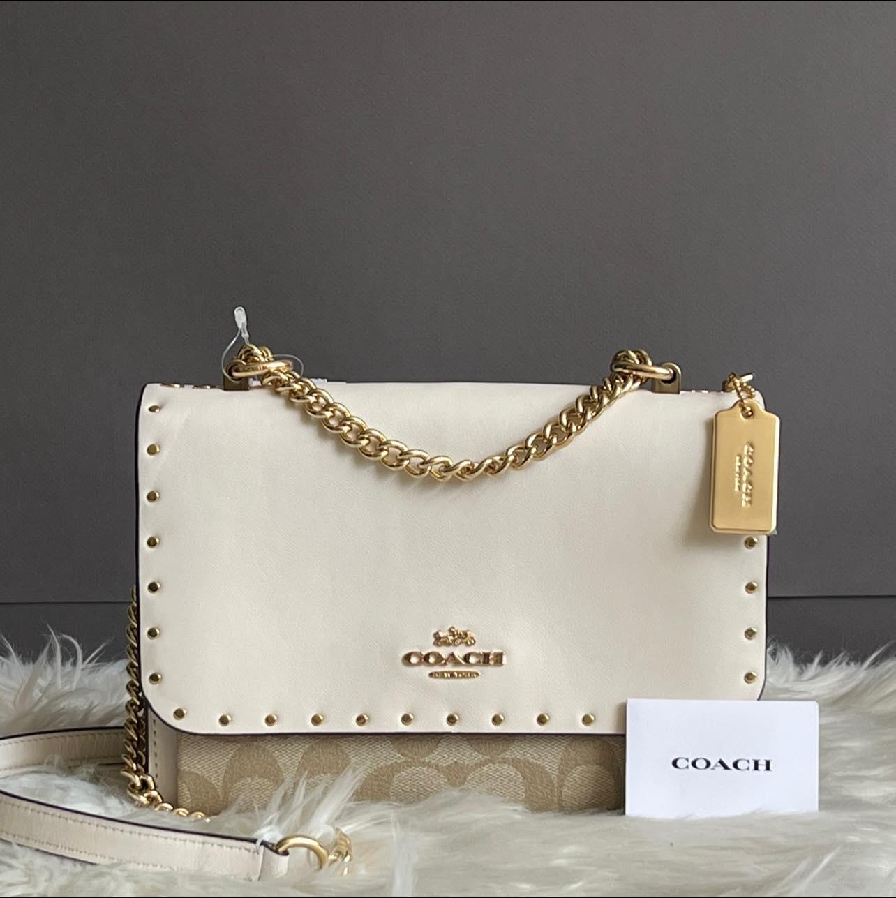 Coach Klare Crossbody in Signature Canvas with Rivets