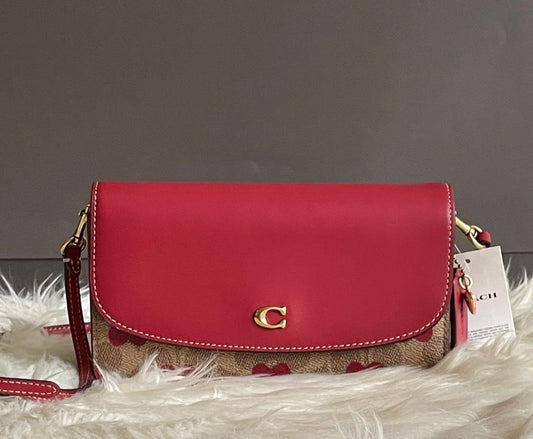 Coach Hayden Crossbody in Signature Canvas with Heart Print