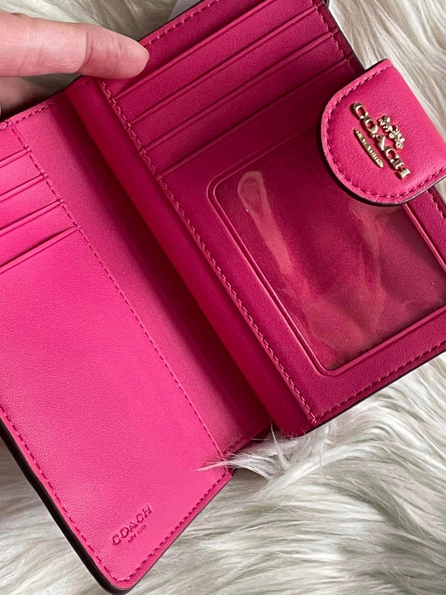 Coach Medium Corner Zip Wallet with Quilting