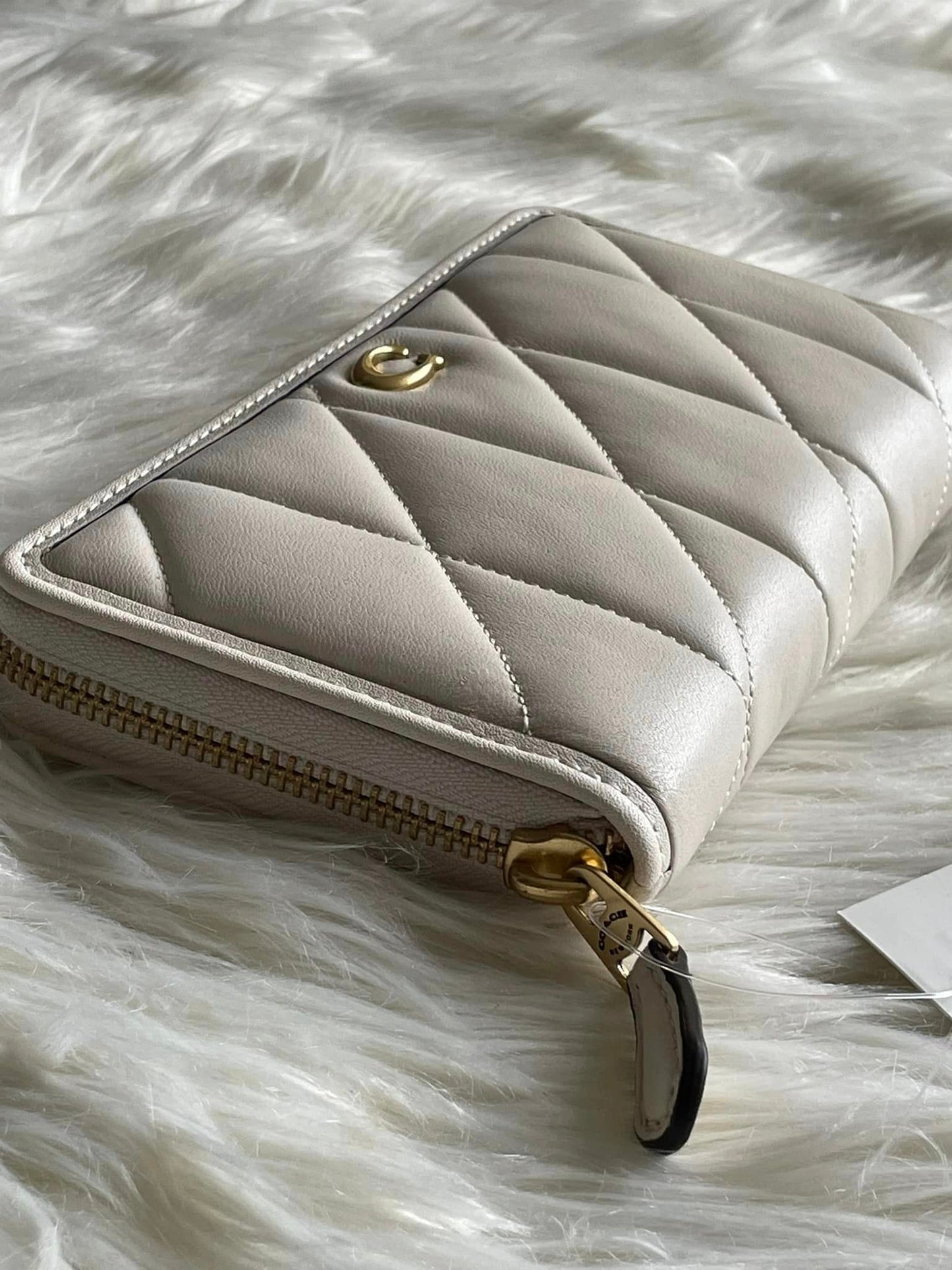 Coach Accordion Zip Wallet with Pillow Quilting