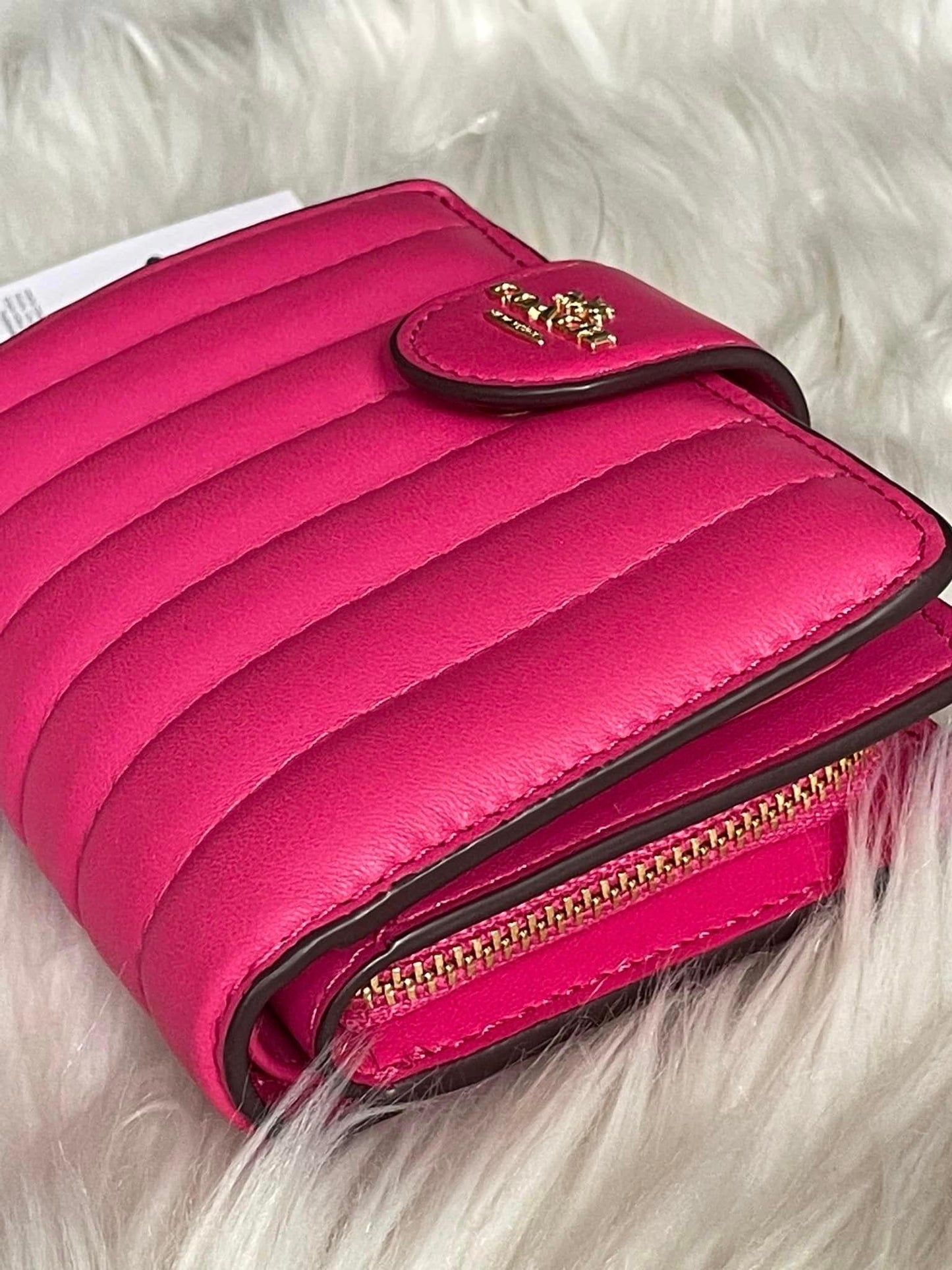 Coach Medium Corner Zip Wallet with Quilting