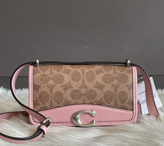 Coach Lunar Year Bandit Crossbody in Colorblock Signature Canvas with Rabbit Charm