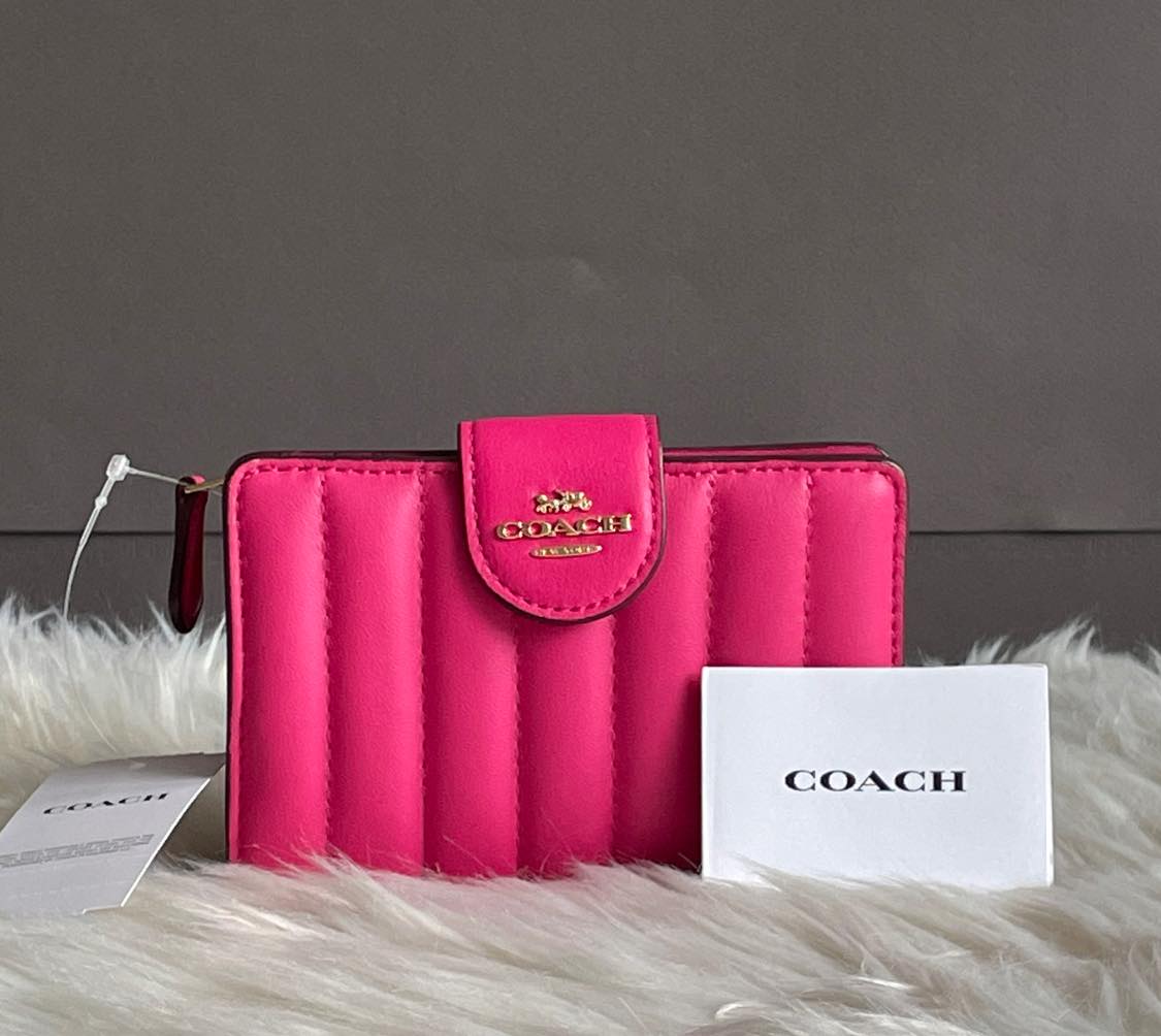 Coach Medium Corner Zip Wallet, Pink