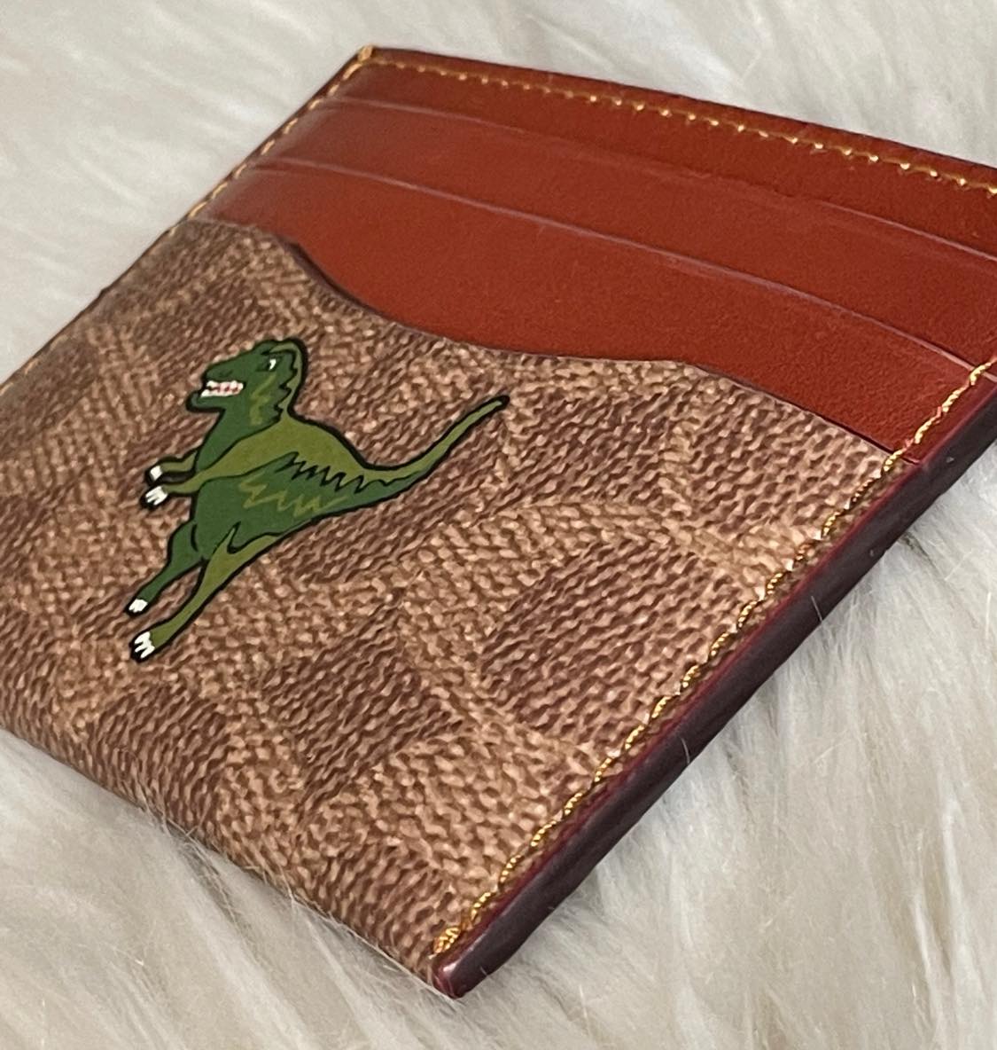 Coach Card Case in Signature Canvas with Rexy Print