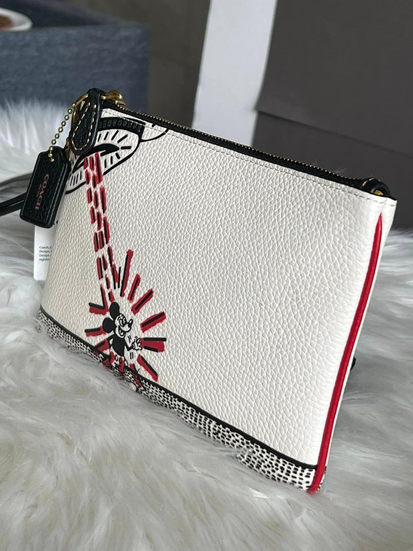 Coach Disney Mickey Mouse X Keith Haring Small Wristlet