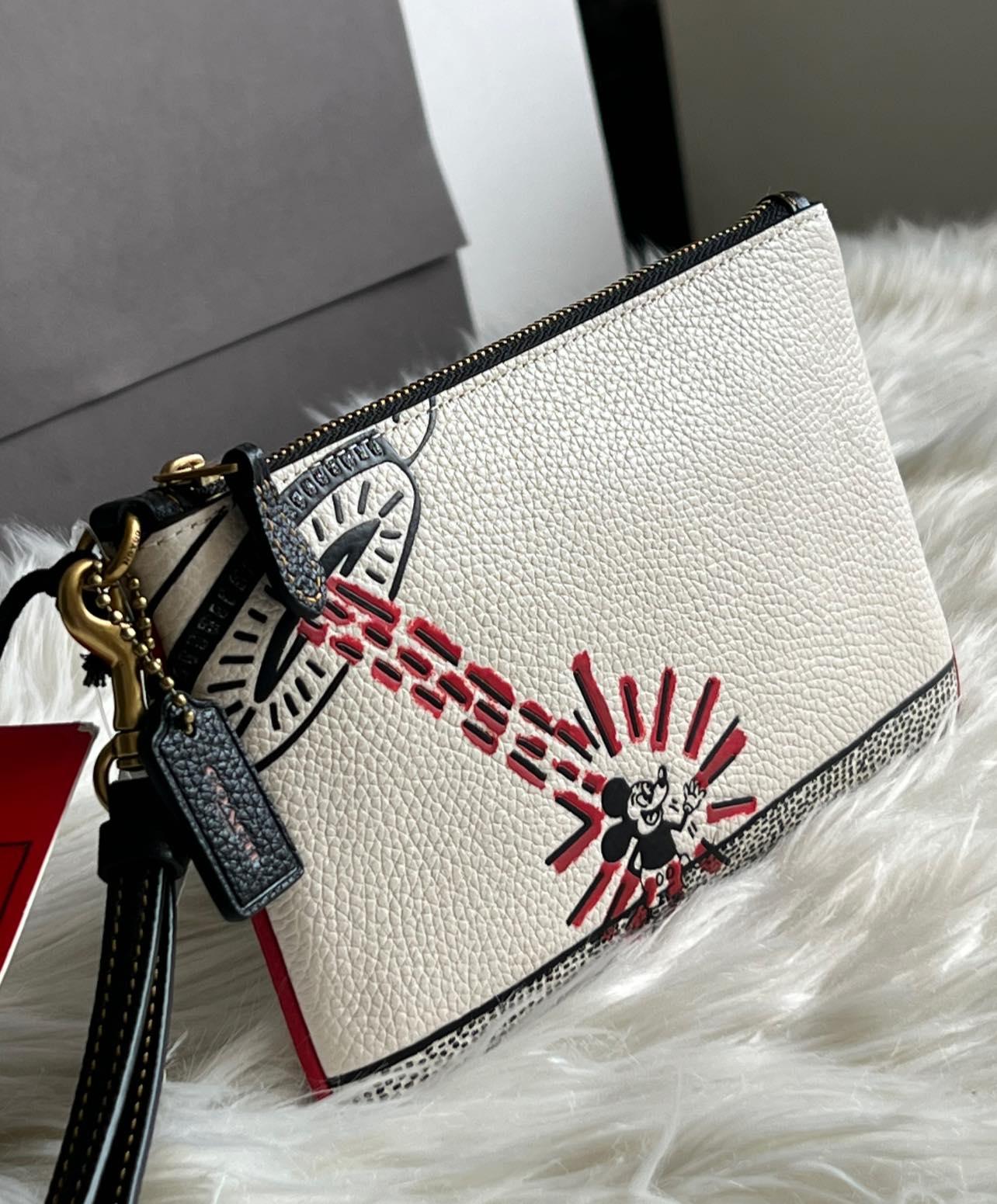 Coach Disney Mickey Mouse X Keith Haring Small Wristlet