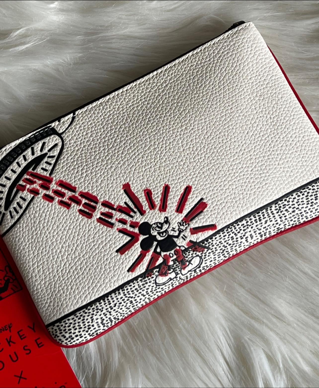 Coach Disney Mickey Mouse X Keith Haring Small Wristlet