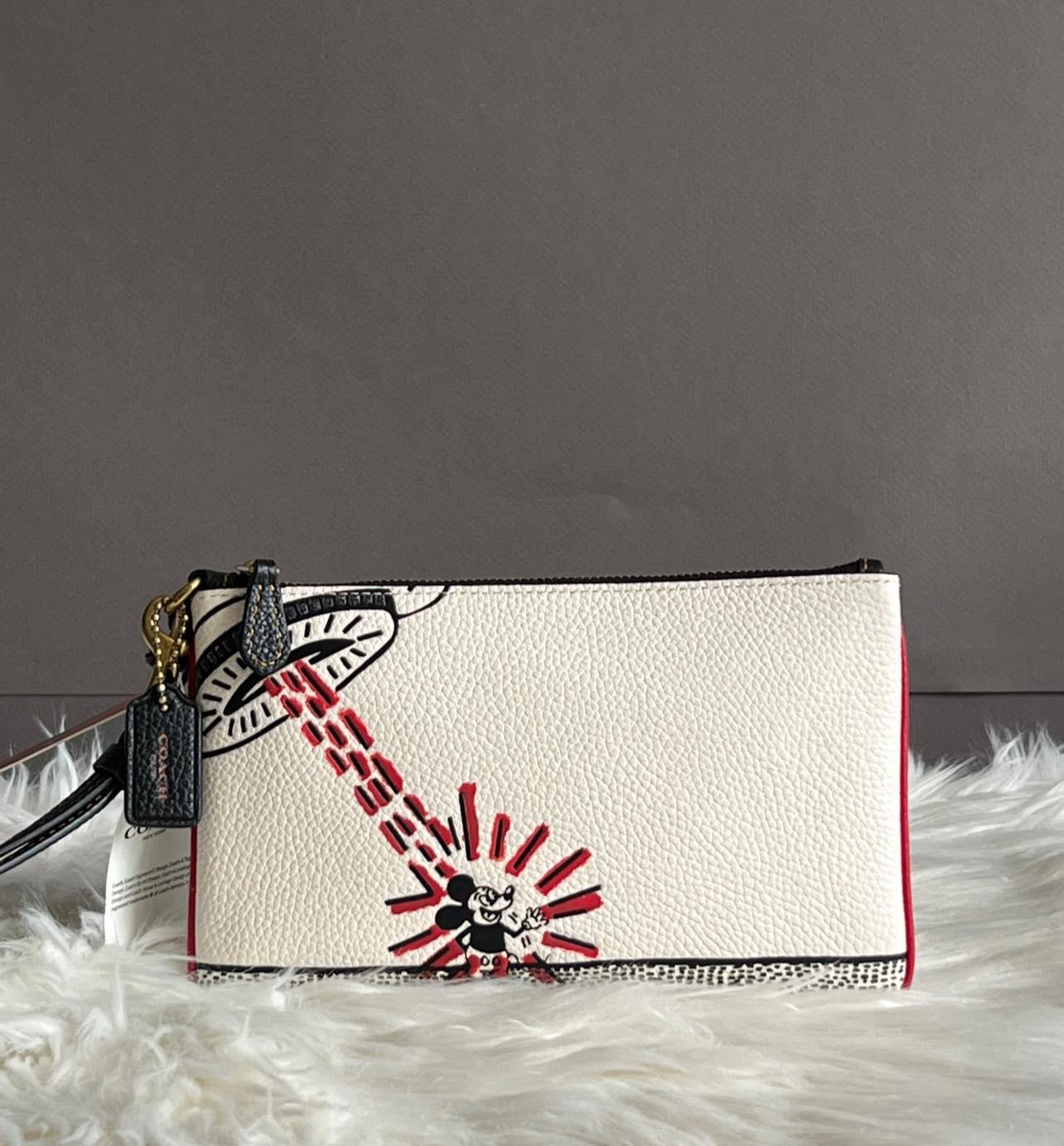 Coach Disney Mickey Mouse X Keith Haring Small Wristlet