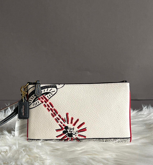 Coach Disney Mickey Mouse X Keith Haring Small Wristlet