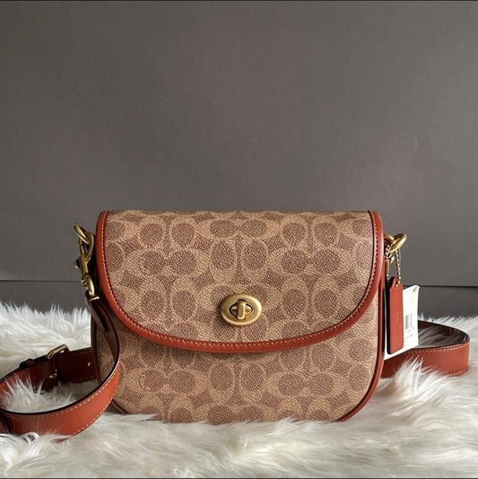Coach Willow Saddle Bag in Signature Canvas
