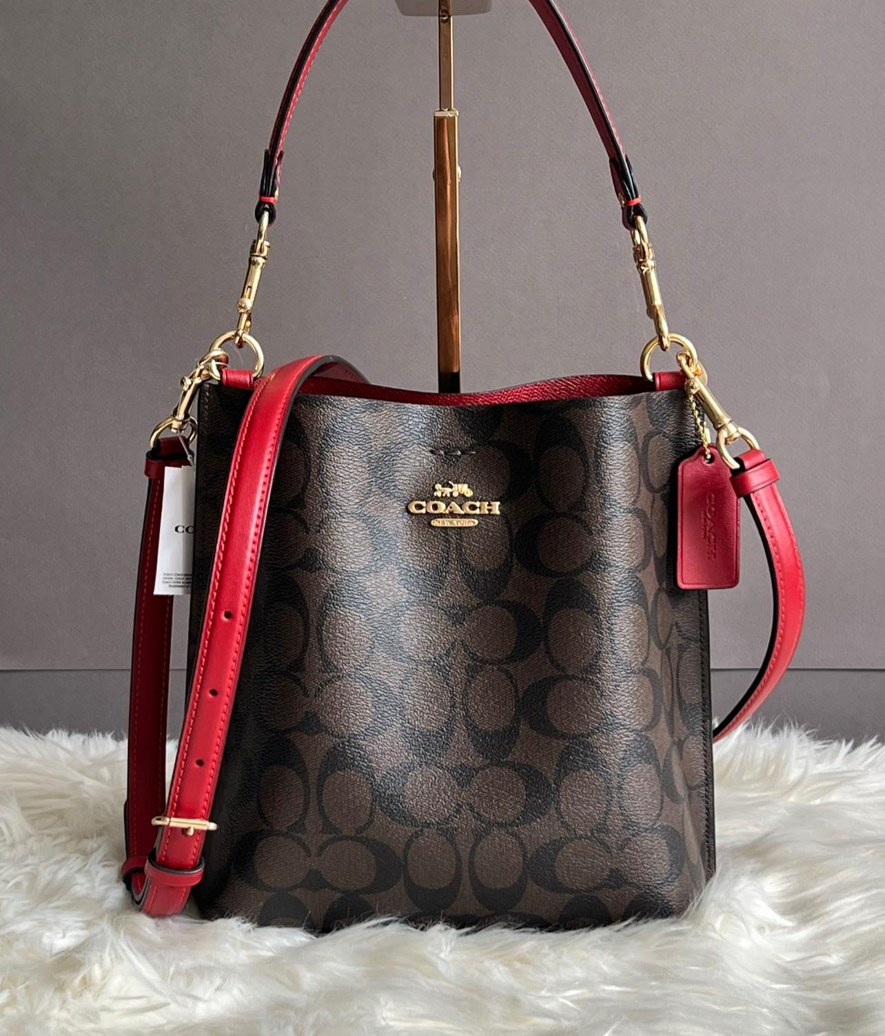 Coach Mollie Bucket Bag 22 in Signature Canvas