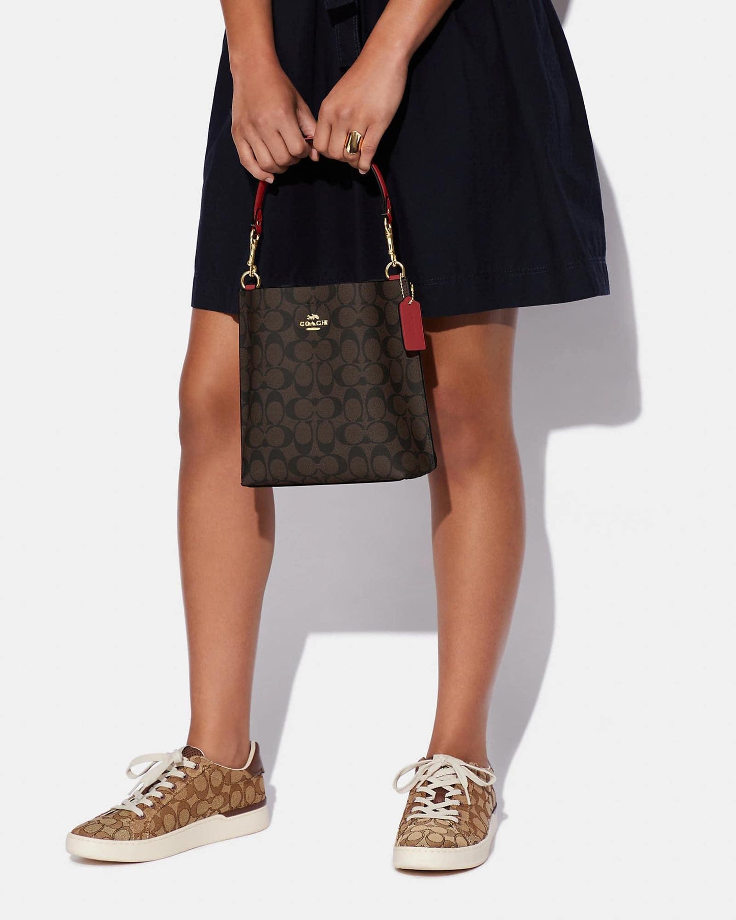 Coach Mollie Bucket Bag 22 in Signature Canvas