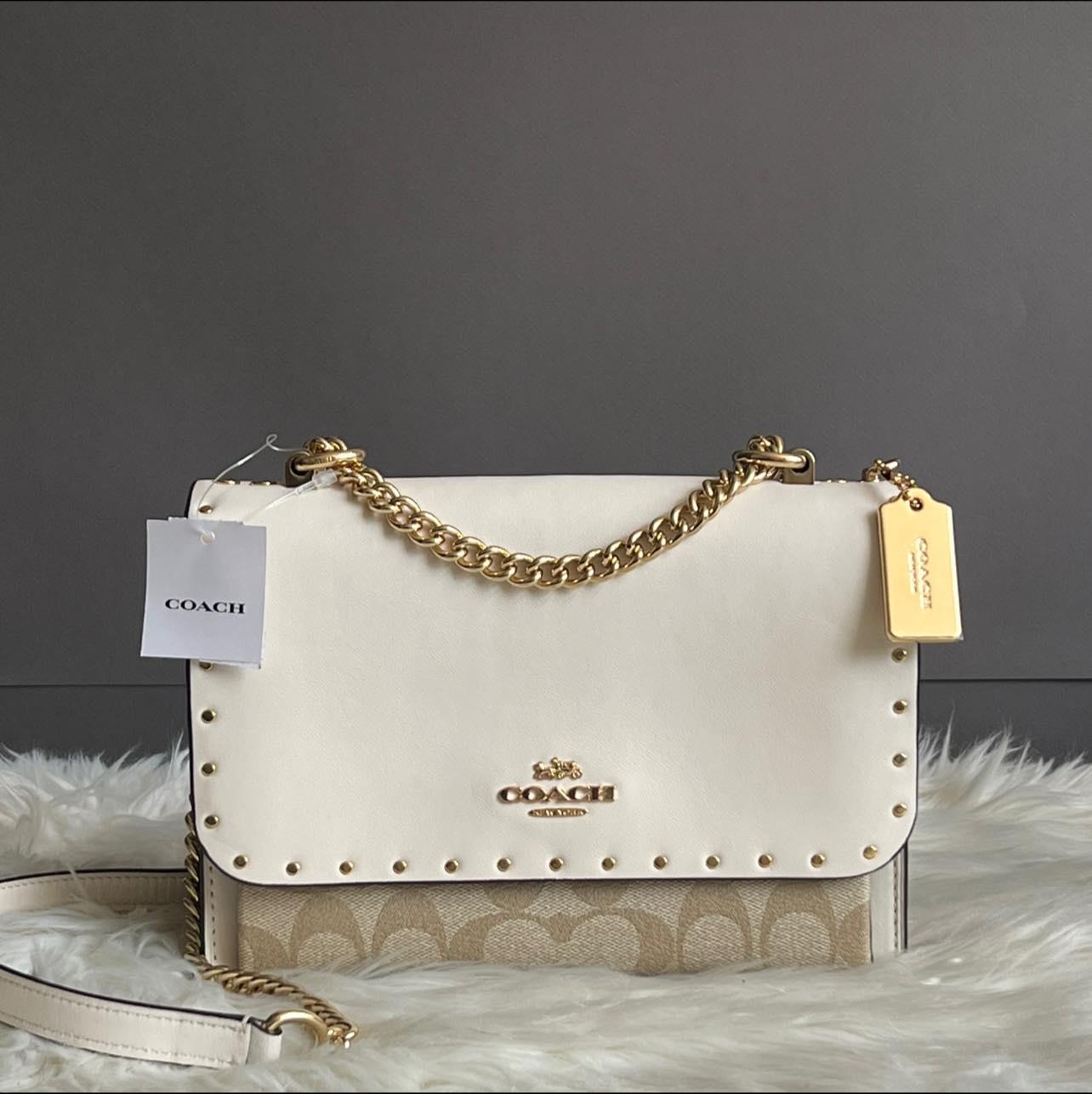 Coach Klare Crossbody in Signature Canvas with Rivets