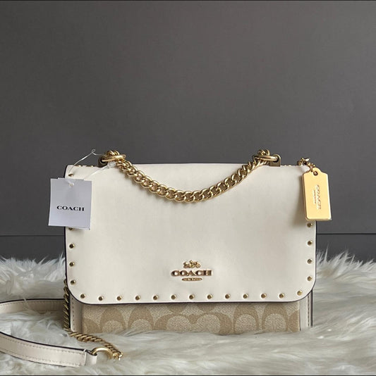 Coach Klare Crossbody in Signature Canvas with Rivets