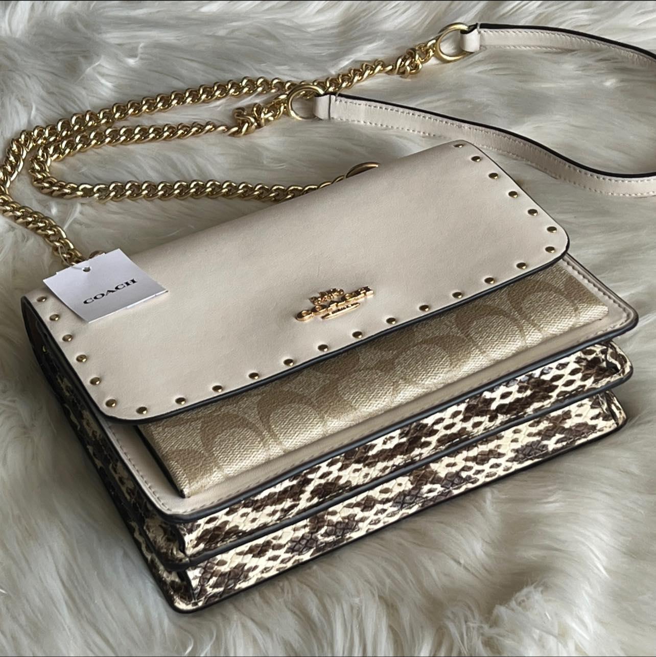 Coach Klare Crossbody in Signature Canvas with Rivets