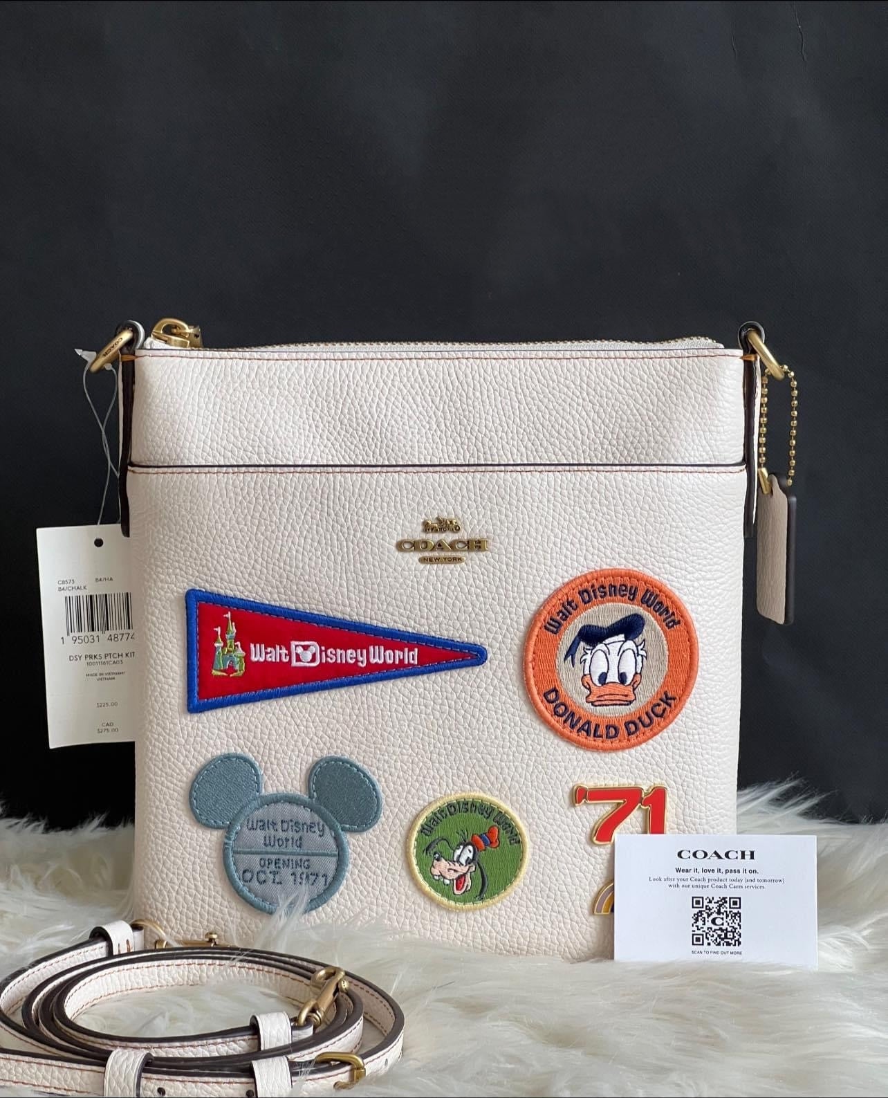 Disney X Coach Kitt Messenger Crossbody with Patches