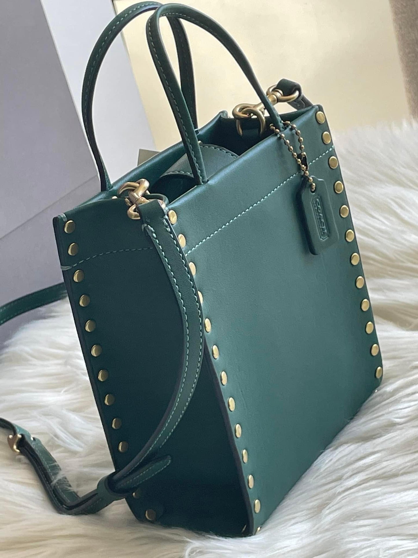 Coach Mini Cashin Tote with Rivets