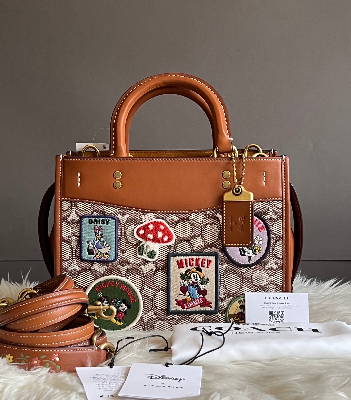 Disney X Coach Rogue 25 in Signature Textile Jacquard with Patches