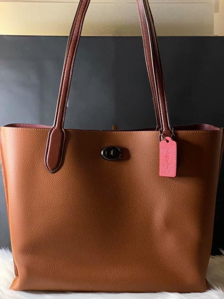 Coach Willow Tote in Colorblock with Signature Canvas Interior