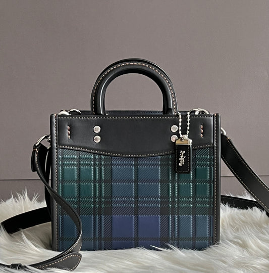 Coach Rogue 20 with Plaid Print