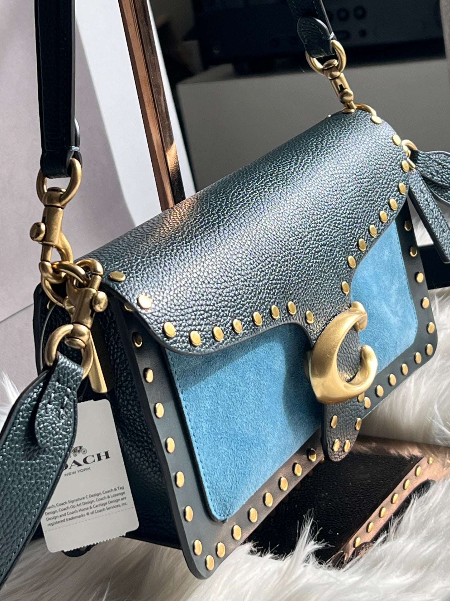 Coach Tabby Shoulder Bag 26 in Colorblock with Rivets