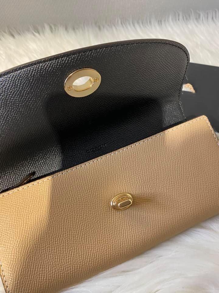 Coach slim envelope wallet with online chain