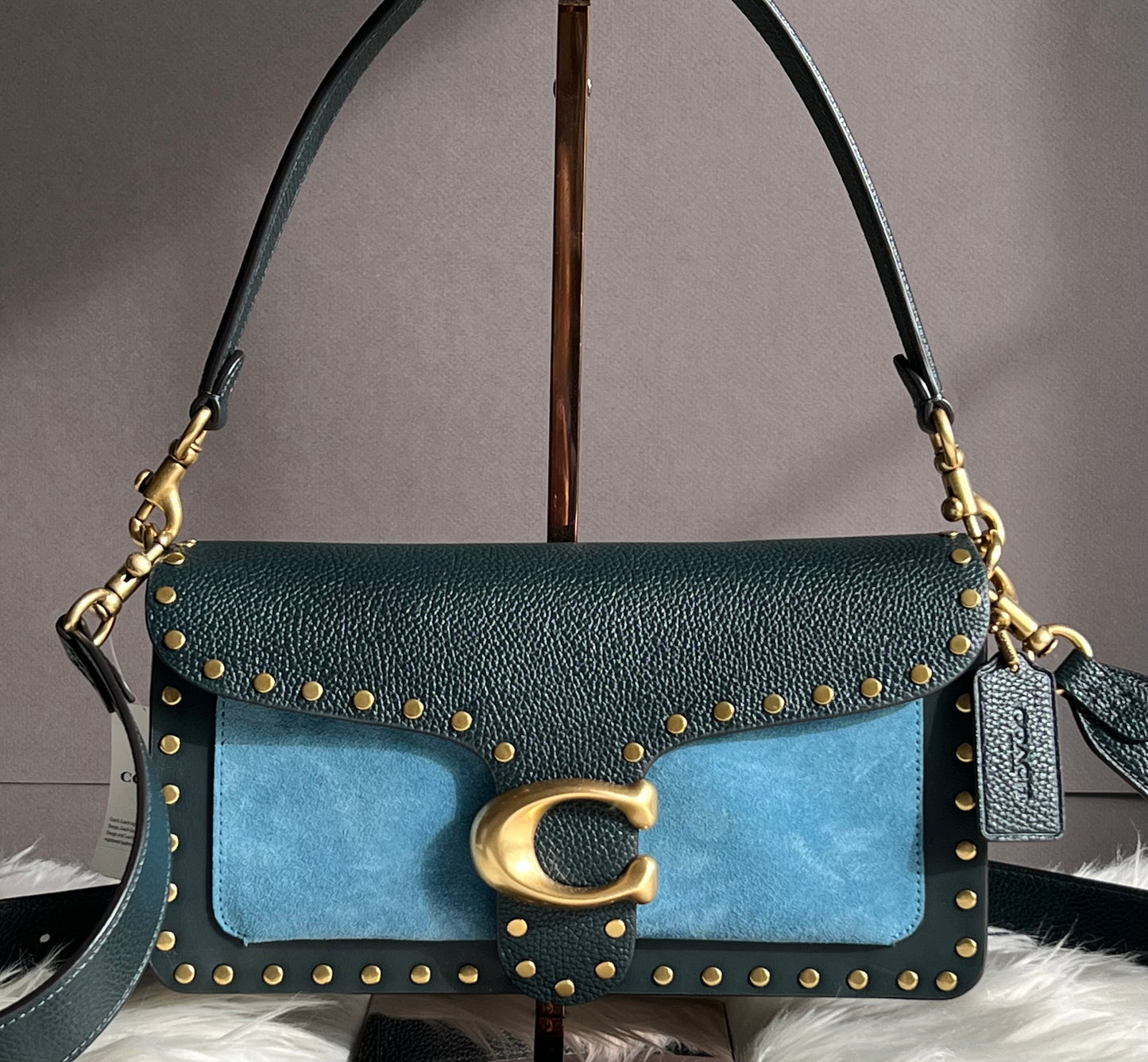 Coach Tabby Shoulder Bag 26 in Colorblock with Rivets