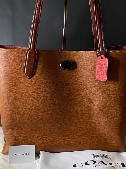 Coach Willow Tote in Colorblock with Signature Canvas Interior