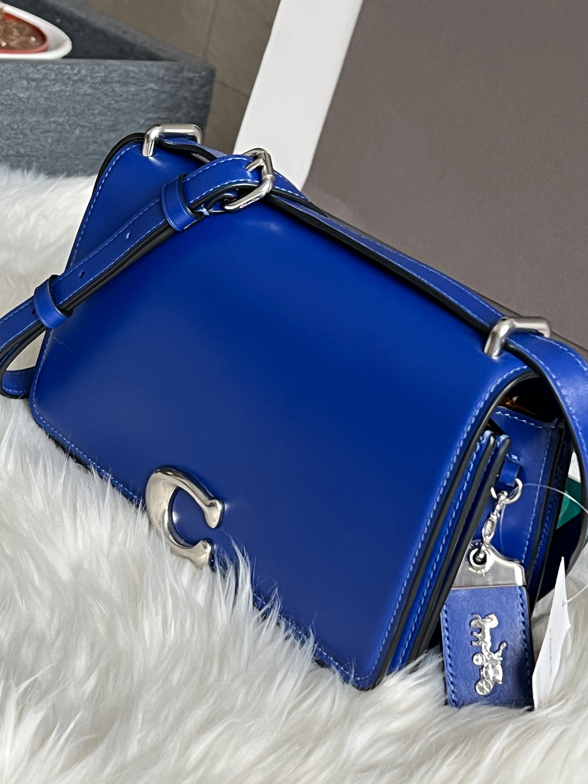 Bandit Shoulder Bag - Coach - Blue Denim - Leather ref.840862