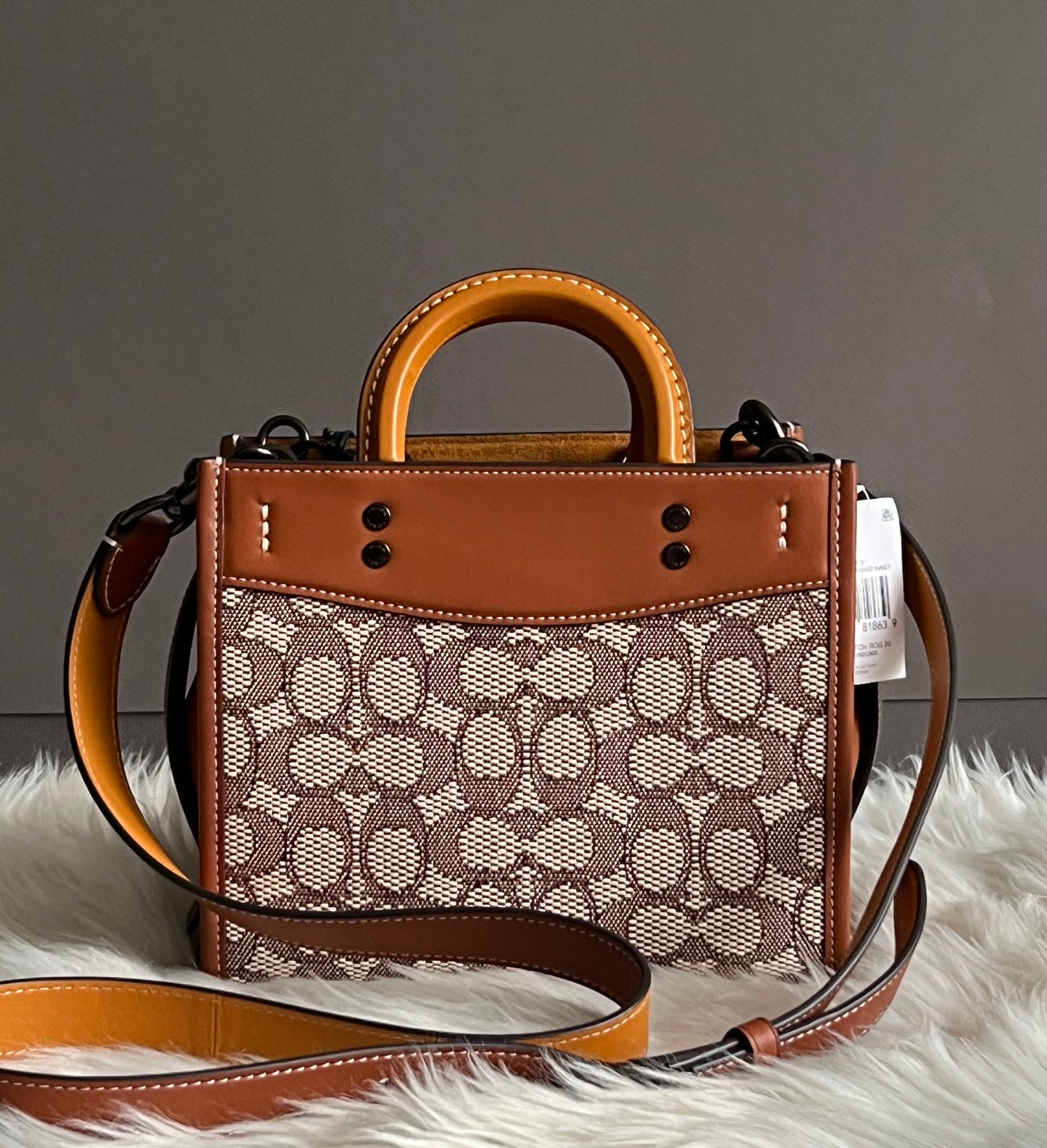 Coach Rogue 20 In Signature Textile Jacquard with Varsity Patches