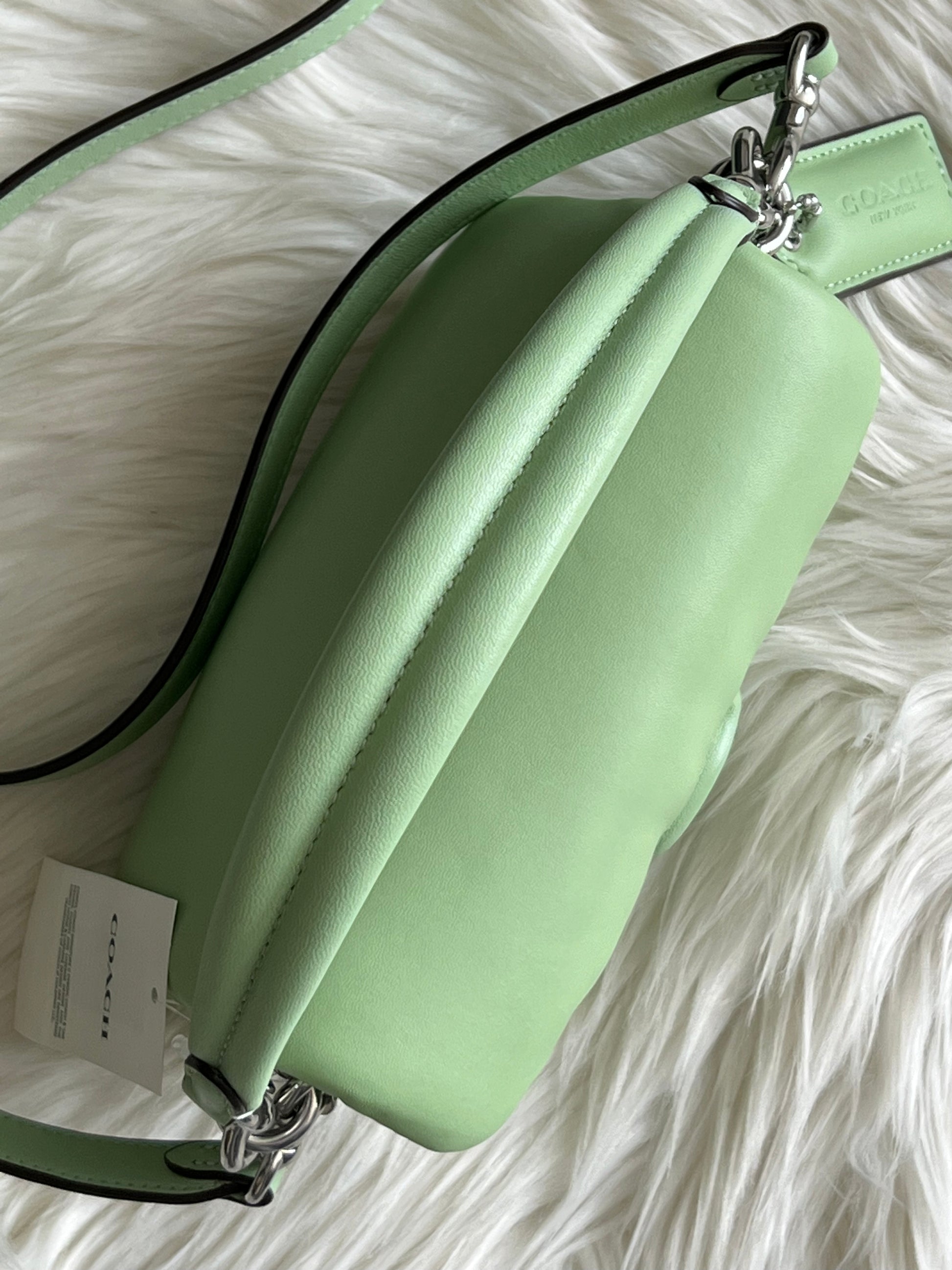 Coach Pillow Tabby Shoulder Bag 18 Bright Green Women