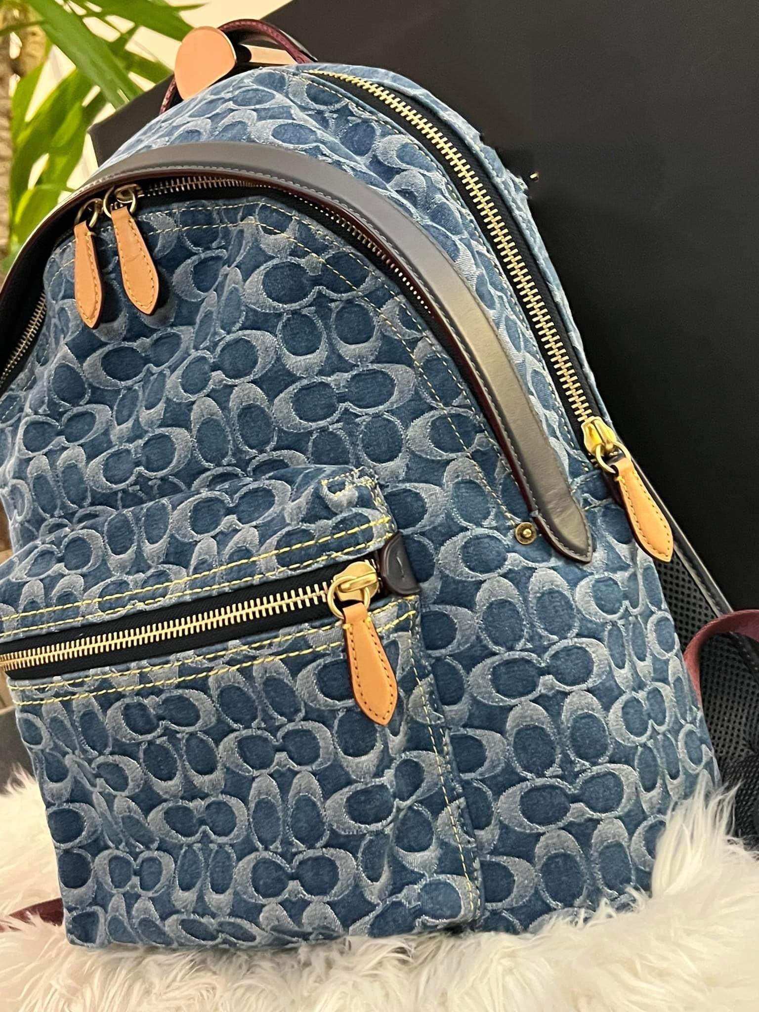 coach academy backpack denim Coach Charter Backpack In Signature Denim – Club de Mode